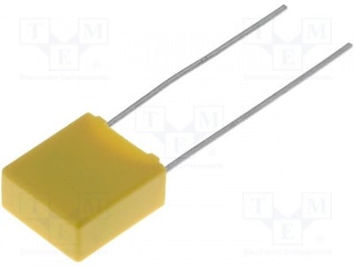 Кондензатор MPEB-22N7.5/630 Кондензатор: полиестерен; 22nF; 630VDC; Растер:7,5mm; ±10%
